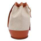 Hermes Standee Toile Ash Courchevel Leather Ivory Brown Shoulder Bag Gold — view 3