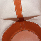 Hermes Standee Toile Ash Courchevel Leather Ivory Brown Shoulder Bag Gold — view 9