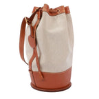 Hermes Standee Toile Ash Courchevel Leather Ivory Brown Shoulder Bag Gold — view 2