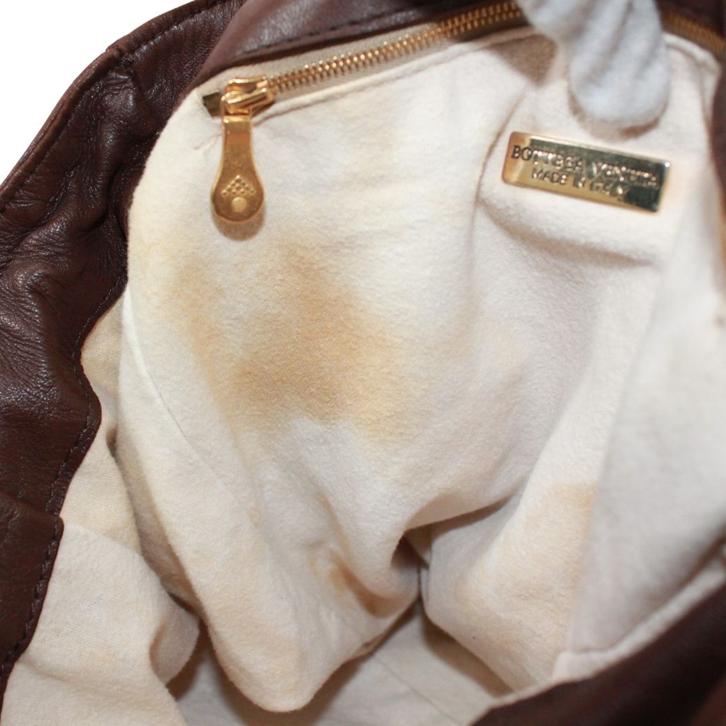 Bottega Veneta Intrecciato Backpack Leather Brown Gold — view 9
