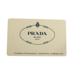 Prada Leather Canvas Yellow Brown Boston Bag Silver — view 9