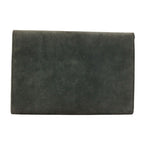 Hermes Pochette Rio Suede Gray Clutch Gold — view 3