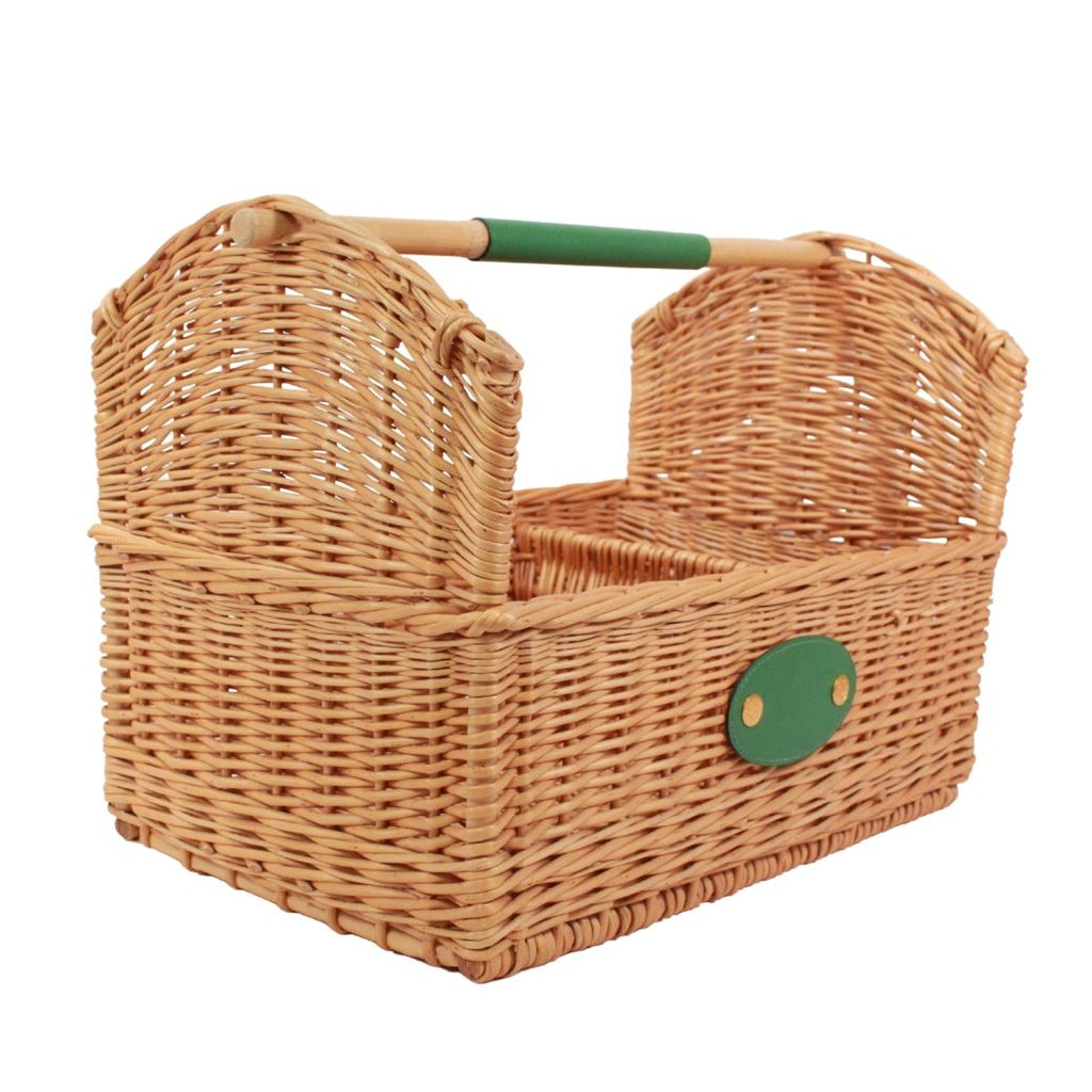 Hermes Series Latin Courchevel Green Beige Basket Gold Handbag — view 2