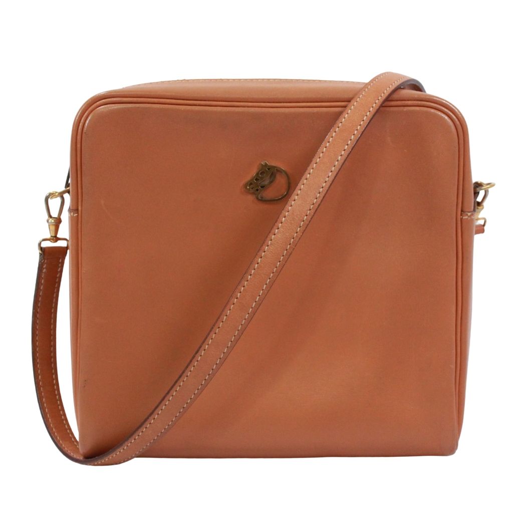 Hermes Jockey Mini Vache Hunter Brown Shoulder Bag Gold