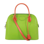 Hermes Bolide 31 Vo Garibaldi Leather Orange Green Handbag Gold