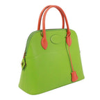 Hermes Bolide 31 Vo Garibaldi Leather Orange Green Handbag Gold — view 2
