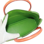 Hermes Bolide 31 Vo Garibaldi Leather Orange Green Handbag Gold — view 7