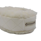 Chanel Coco Neige Ge Chain Pouch Fleece Leather White Shoulder Bag Silver — view 6