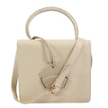 Loewe Barcelona 2-Way Leather Ivory Handbag Gold