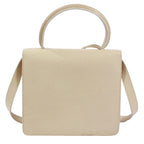 Loewe Barcelona 2-Way Leather Ivory Handbag Gold — view 3
