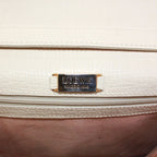 Loewe Barcelona 2-Way Leather Ivory Handbag Gold — view 7