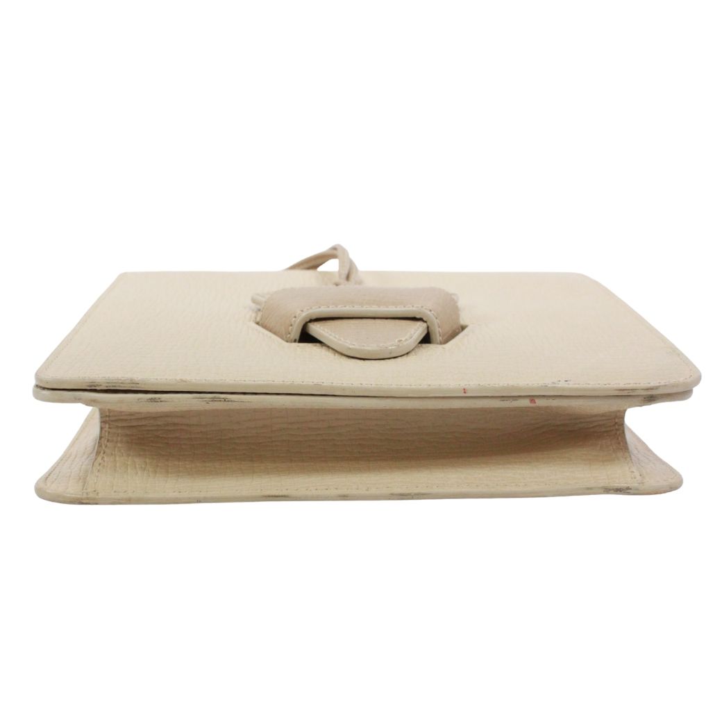 Loewe Barcelona 2-Way Leather Ivory Handbag Gold — view 4