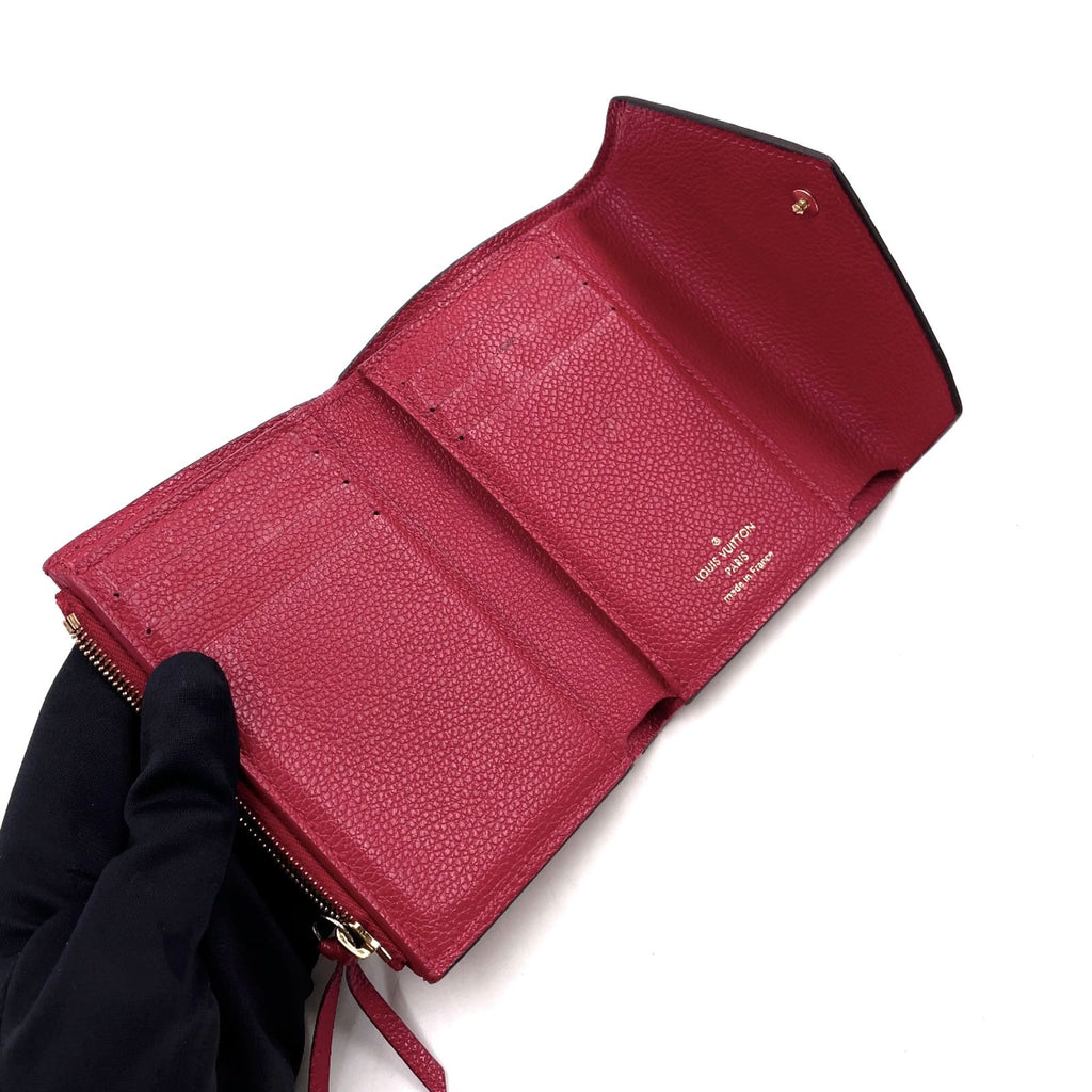 Louis Vuitton Portefeuille Victorine Monogram Empreinte Scarlet Red Trifold — view 3