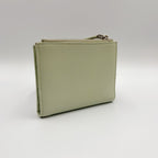 Prada Saffiano Wallet Leather Light Green Triang Silver — view 2