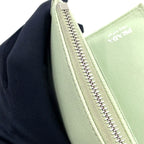 Prada Saffiano Wallet Leather Light Green Triang Silver — view 8