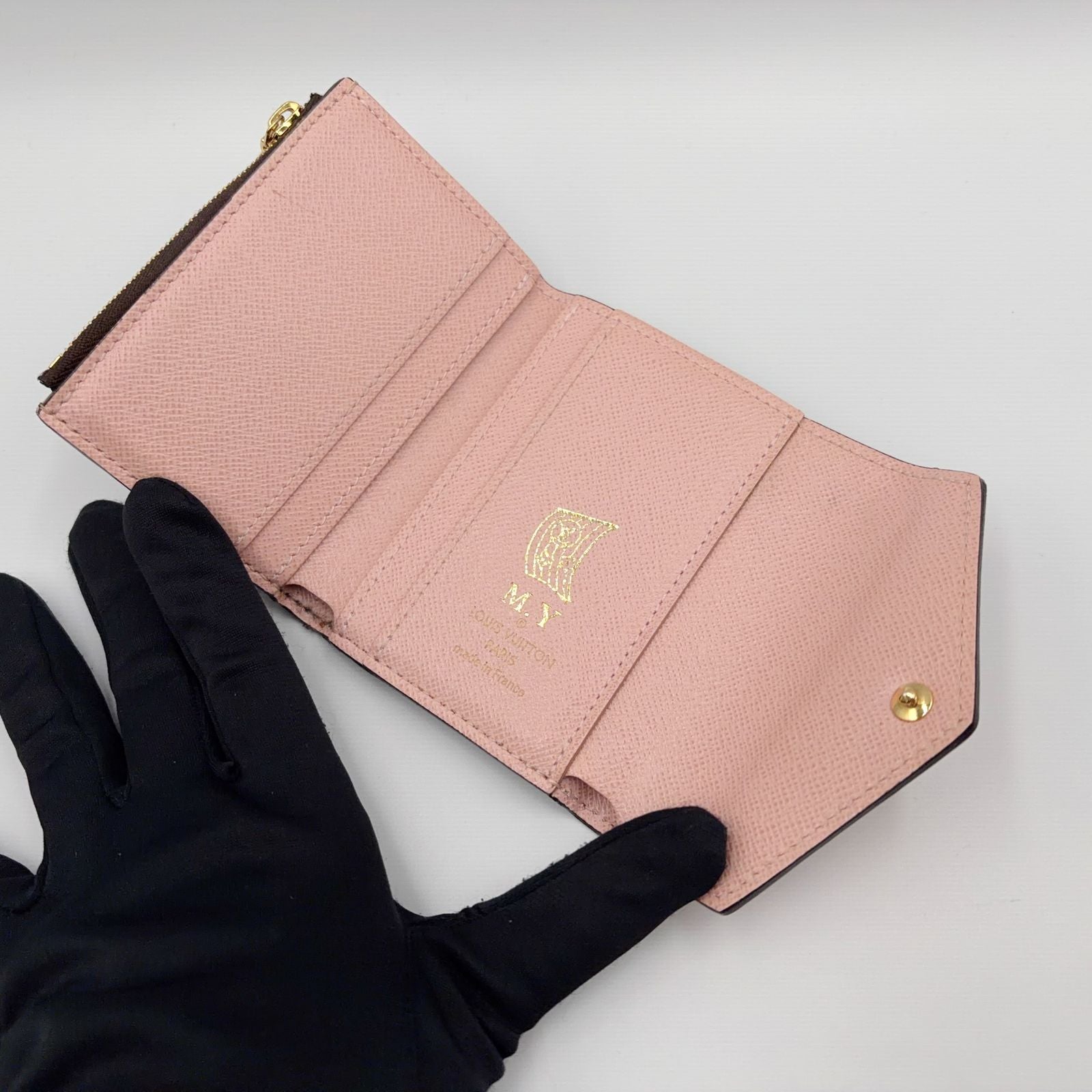 Louis Vuitton Portefeuille Zoe Monogram Rose Ballerine Leather Canvas Pink — view 3