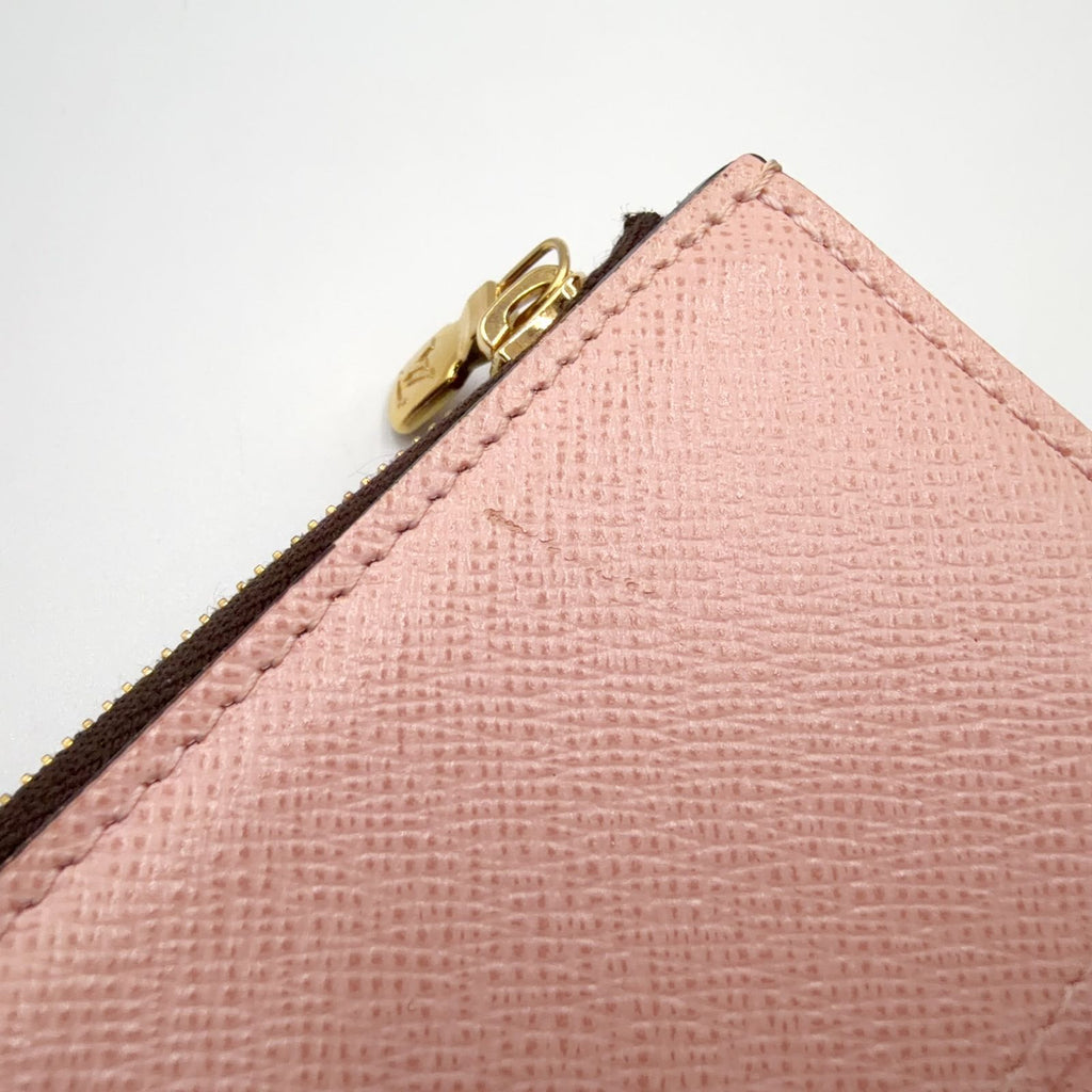 Louis Vuitton Portefeuille Zoe Monogram Rose Ballerine Leather Canvas Pink — view 4