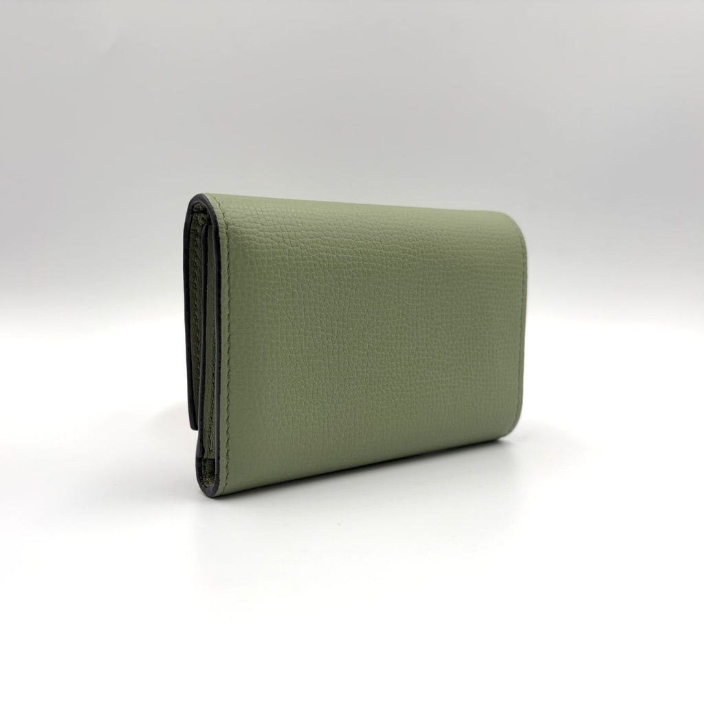 Loewe Wallet Khaki Green Anagram Trifold Silver — view 2