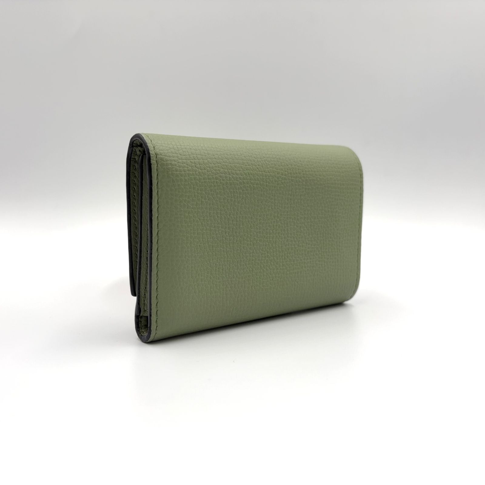 Loewe Wallet Khaki Green Anagram Trifold Silver — view 2