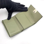 Loewe Wallet Khaki Green Anagram Trifold Silver — view 3