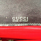 Gucci Logo Leather Black Coin Case Gold — view 4