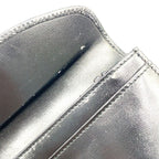 Gucci Logo Leather Black Coin Case Gold — view 9