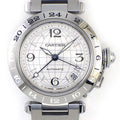 Cartier Watch Pasha C Meridian Silver Dial Date Luminous Hands Index SS
