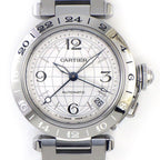 Cartier Watch Pasha C Meridian Silver Dial Date Luminous Hands Index SS