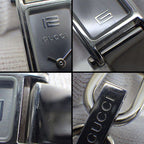 Gucci Watch Bracelet Horsebit Rectangular Sunray Gray Dial SS Quartz Analog — view 6