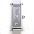 Gucci Watch Bracelet Horsebit Rectangular Sunray Gray Dial SS Quartz Analog