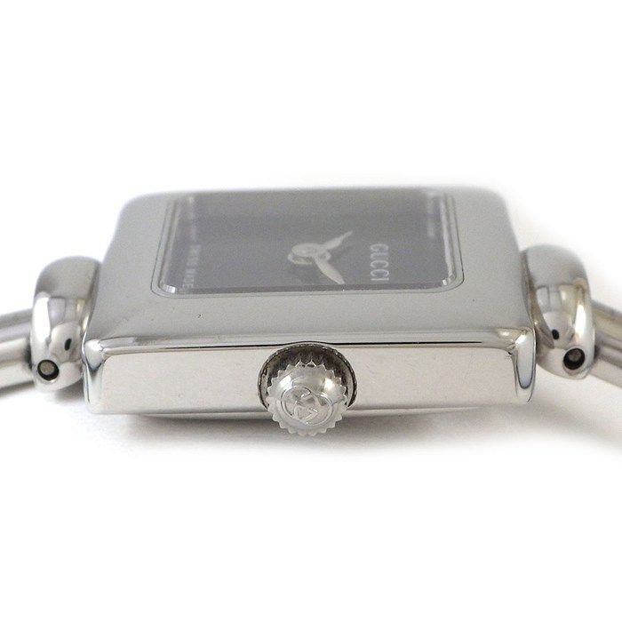 Gucci Watch Bangle Square Black Dial SS Quartz Analog — view 2