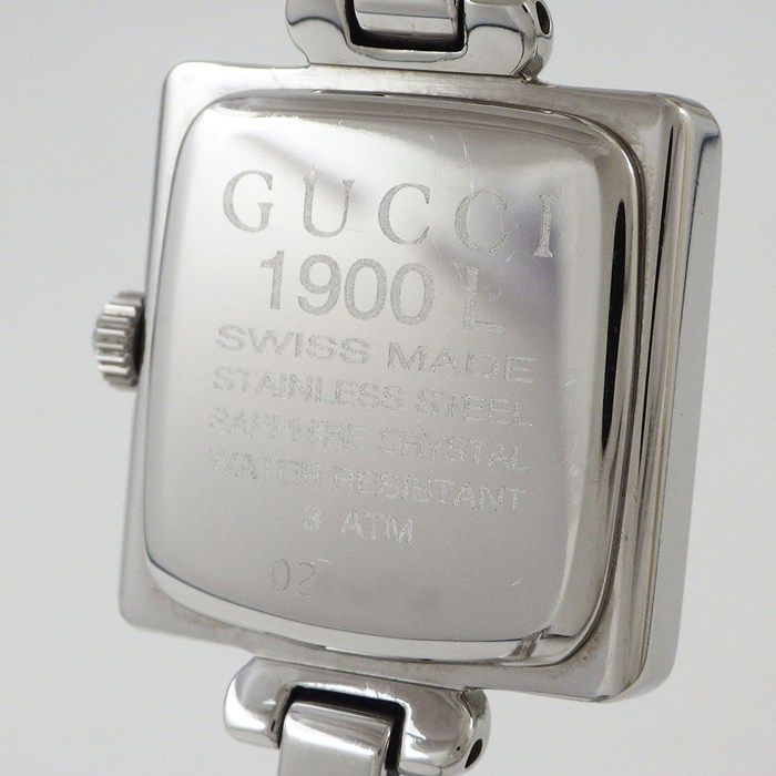 Gucci Watch Bangle Square Black Dial SS Quartz Analog — view 4