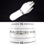 Gucci Watch Bangle Rectangular Silver Guilloche Dial SS Quartz Analog — view 8