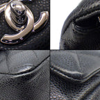 Chanel Shoulder Bag Quilted 20 Mini Classic Black Caviar Leather — view 7