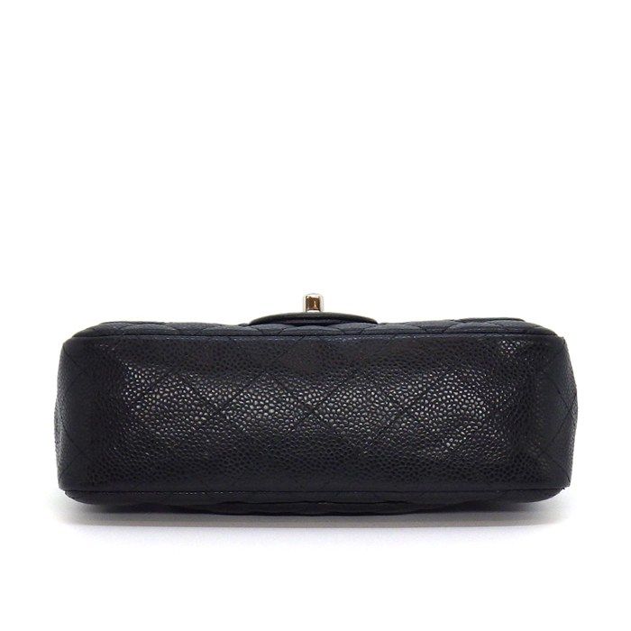 Chanel Shoulder Bag Quilted 20 Mini Classic Black Caviar Leather — view 4