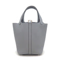 Hermes Handbag Picotin Lock PM Gris Perle Taurillon Clemence Silver
