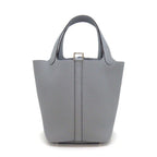 Hermes Handbag Picotin Lock PM Gris Perle Taurillon Clemence Silver