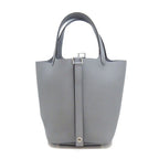 Hermes Handbag Picotin Lock PM Gris Perle Taurillon Clemence Silver — view 2