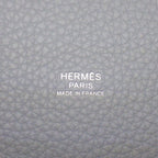 Hermes Handbag Picotin Lock PM Gris Perle Taurillon Clemence Silver — view 6