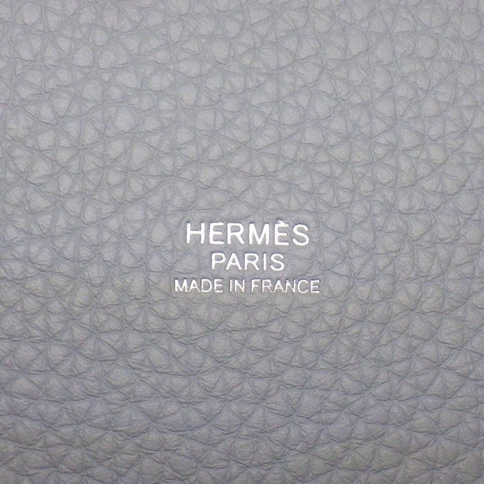 Hermes Handbag Picotin Lock PM Gris Perle Taurillon Clemence Silver — view 6