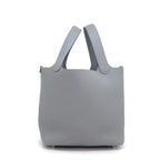 Hermes Handbag Picotin Lock PM Gris Perle Taurillon Clemence Silver — view 3
