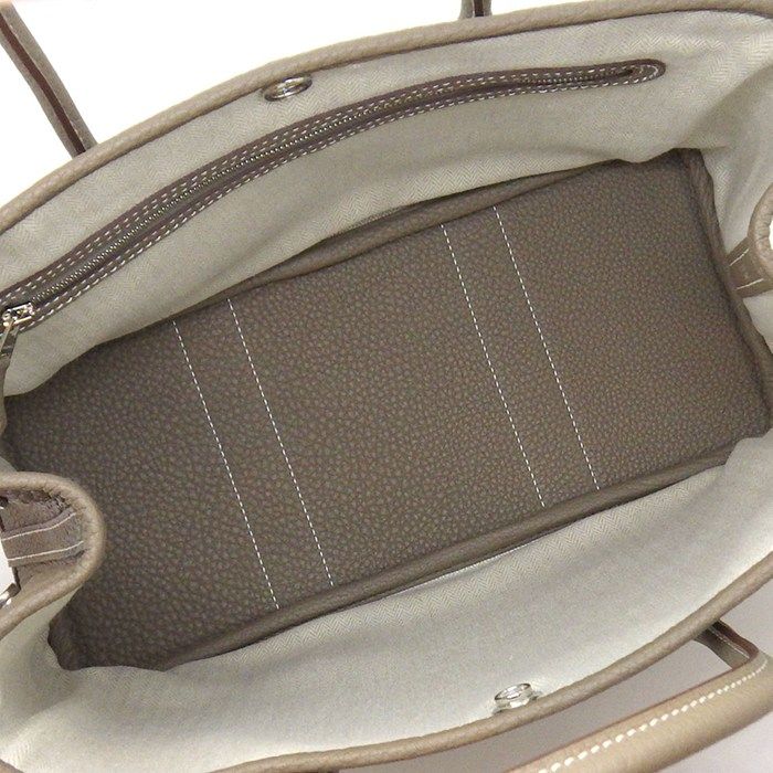 Hermes Tote Garden Party TPM Etoupe Negonda Silver — view 5