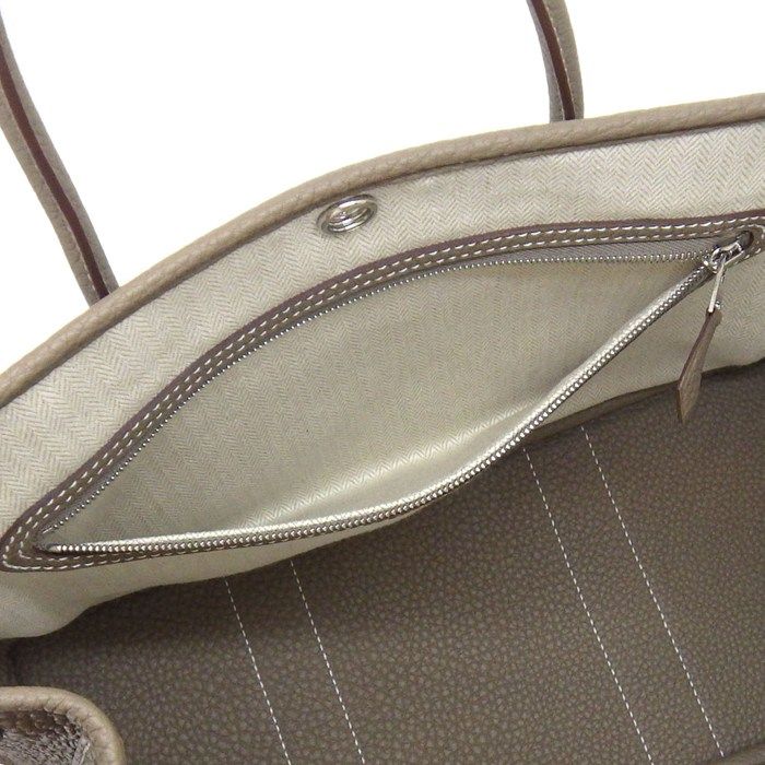 Hermes Tote Garden Party TPM Etoupe Negonda Silver — view 6