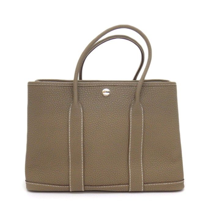Hermes Tote Garden Party TPM Etoupe Negonda Silver — view 2