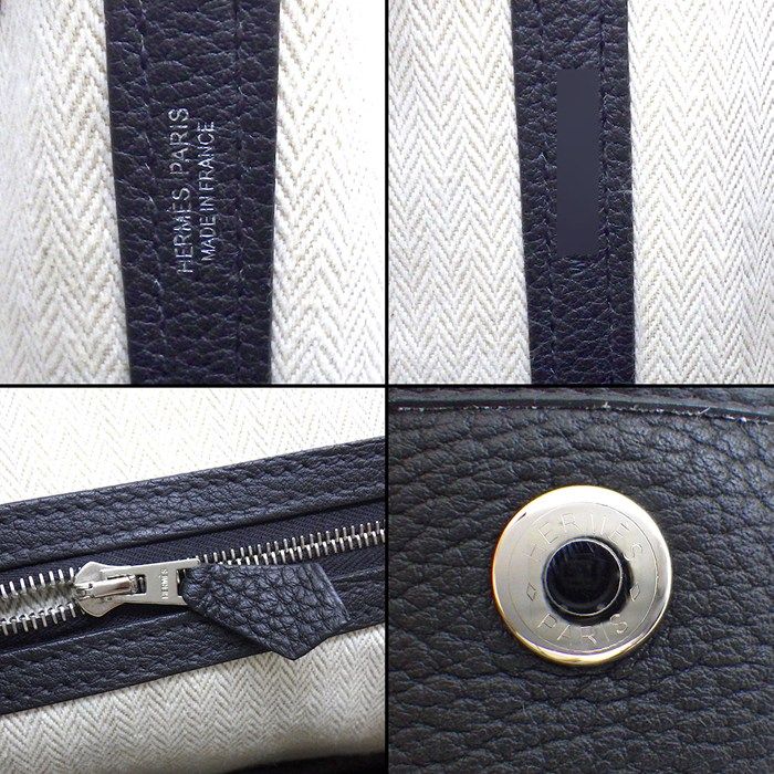 Hermes Tote Garden Party TPM Black Negonda Silver — view 7