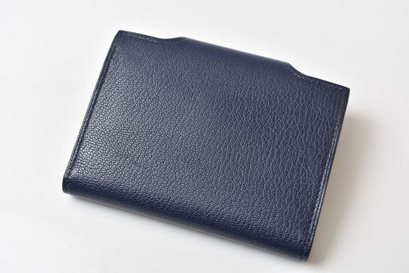 Hermes Card Case Coin Mini Wallet Illiade Compact Blue New — view 7