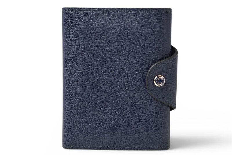 Hermes Card Case Coin Mini Wallet Illiade Compact Blue New