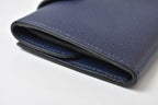 Hermes Card Case Coin Mini Wallet Illiade Compact Blue New — view 5