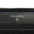 Chanel Wallet Wild Stitch Black Zip Around Silver Leather — view 5