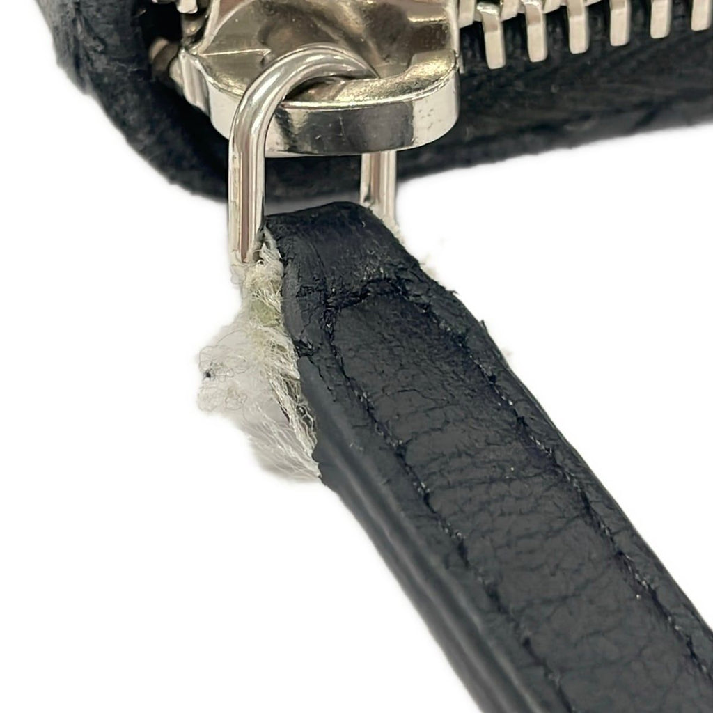 Chanel Wallet Wild Stitch Black Zip Around Silver Leather — view 8